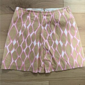 Trina Turk Pink and Tan Patterned Skirt ! Tennis  , Golf , Fun